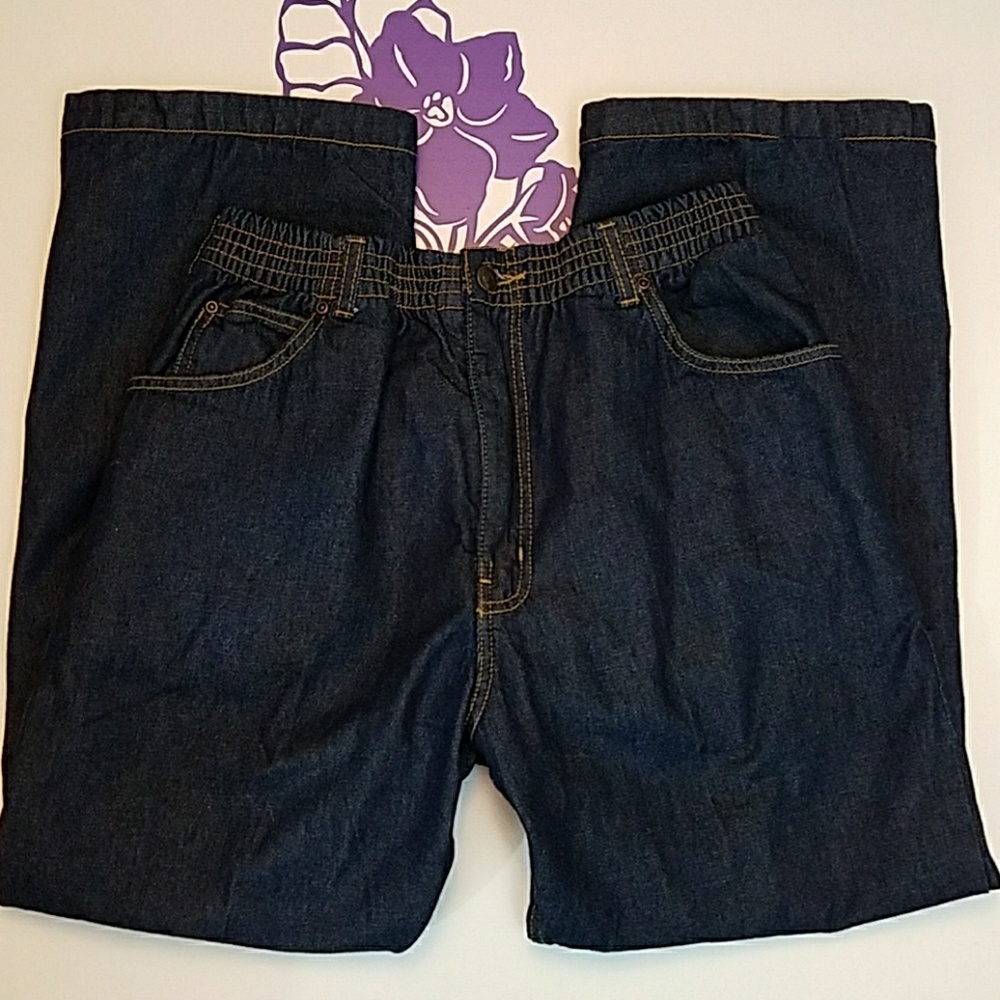 Haband's vintage flannel lined jeans.         0264